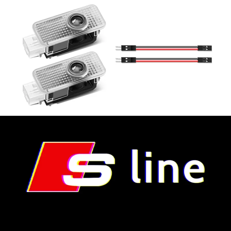 

Светодиодный лазерный проектор с логотипом двери автомобиля для Audi Sline S3 S4 S5 S6 S7 RS Quattro Q7 Q5 Q3 A4 B8 8P A3 A6 C7 A5 A6L