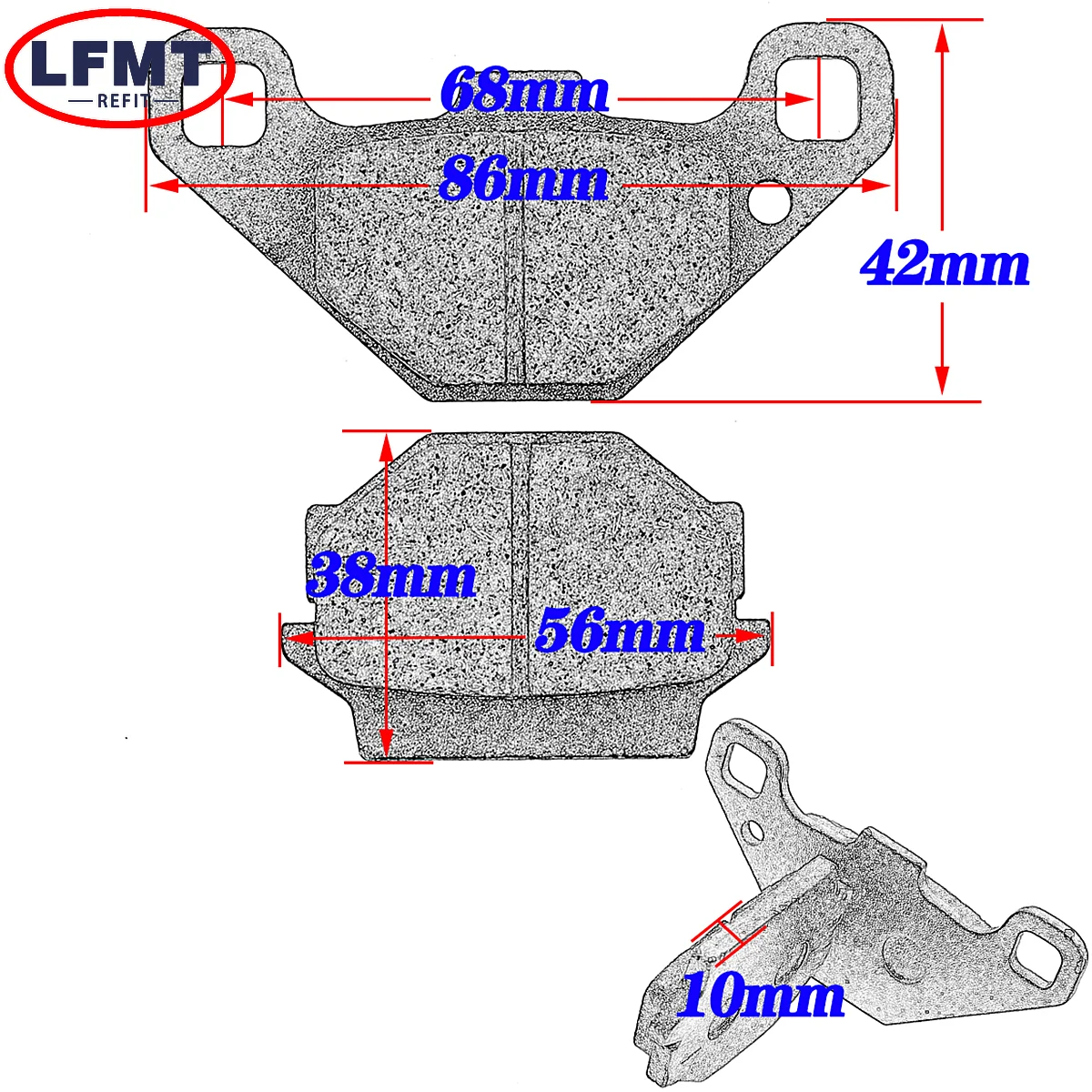 Suzuki KSR KMX KX KLE ZZR GPZ KL KLR ZXR ZR KLX Задние Тормозные Колодки Мотоцикла 125cc-650cc