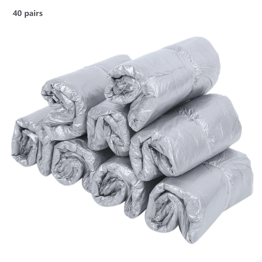 

80Pcs Disposable Thick Shoe Cover Waterproof Non-slip Dustproof Shoes Protector