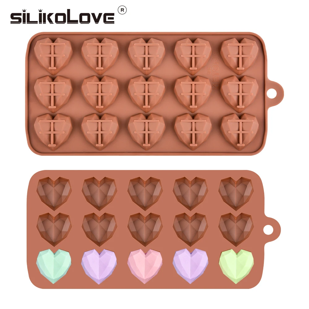 SILIKOLOVE 15 пустоты Мини Любовь Сердце Шоколад Форма Силиконовые формы для леденцов