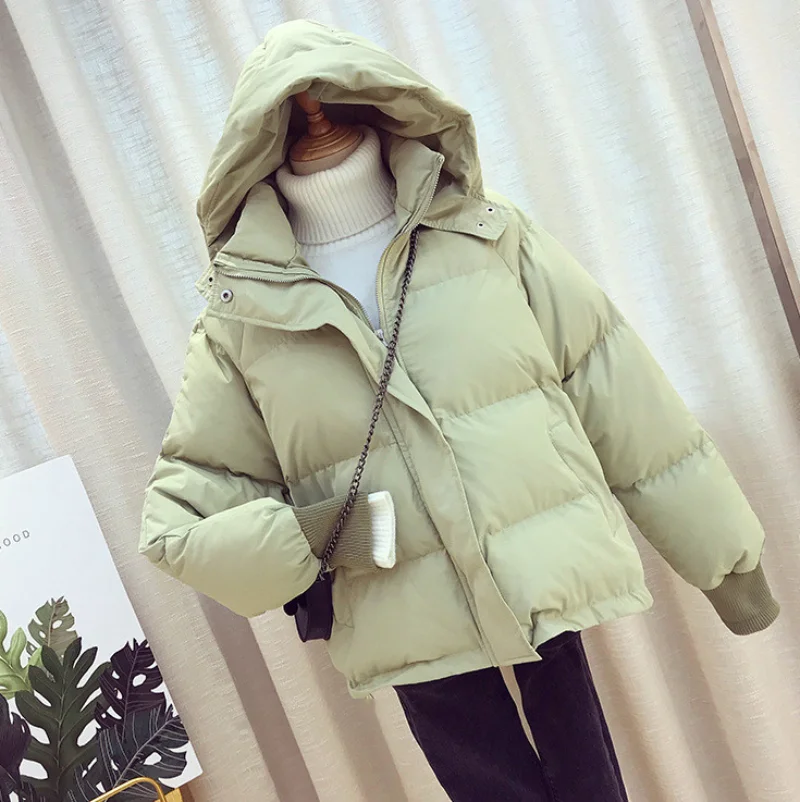 Cotton-padded Womens Jacket  Short New Loose Bread Winter Padded Cotton-padded Coat for Women