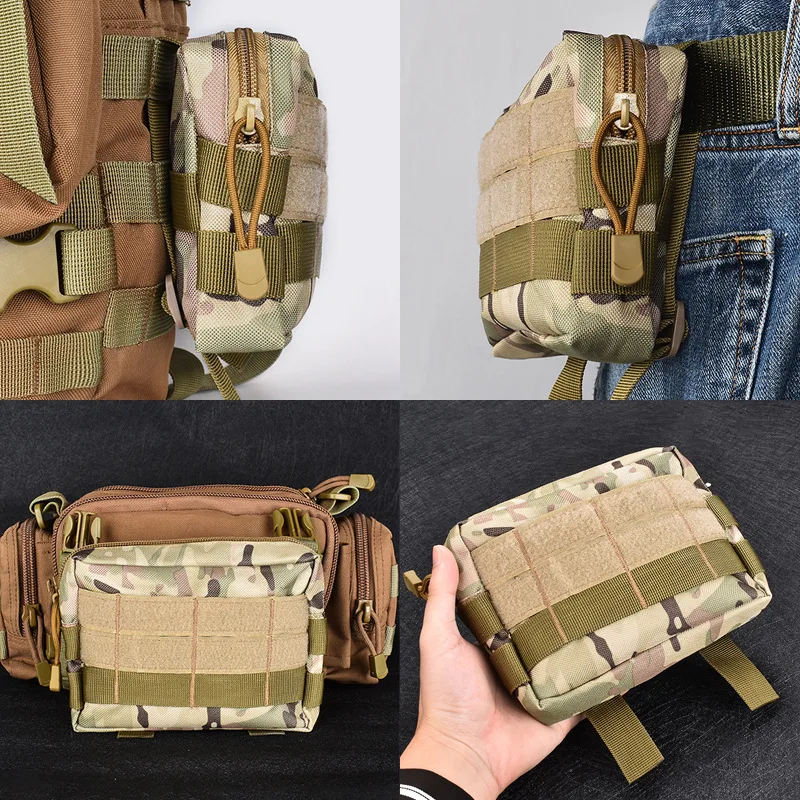Фото Военная сумка Molle, тактическая поясная сумка, спортивная водонепроницаемая сумка для телефона на открытом воздухе, велосипедный карман для инструментов EDC, охотничья сумка, чехол для магазина №3