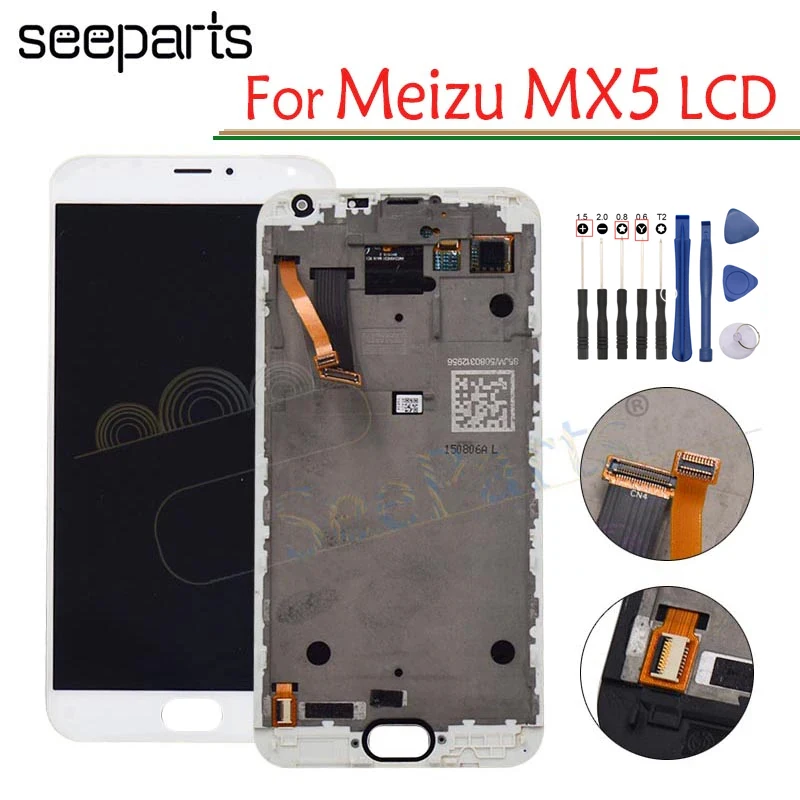 Для Meizu MX5 ЖК-дисплей дигитайзер сенсорный экран стекло запасные части для Meizu Mx5 ЖК-дисплей с рамкой Для Meizu MX5 ЖК-дисплей дигитайзер сенсорный экран стекло запасные части для Meizu Mx5 ЖК-дисплей с рамкой