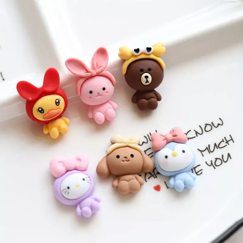 

Mixed Animal Resin Material Kit Flat Cabochons Embellishment Diy Wedding Hairpin accessories Scrapbook Craft