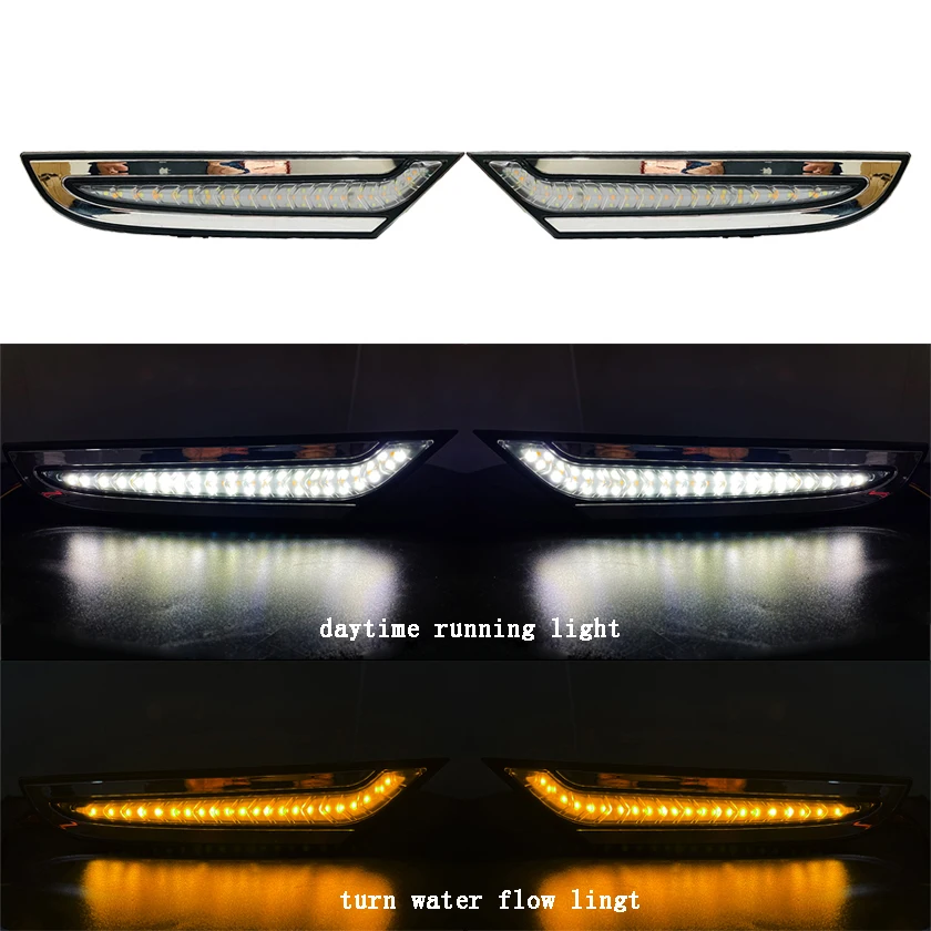 

1 pair daytime running light turn water flow light for benz actros mp3 fog light