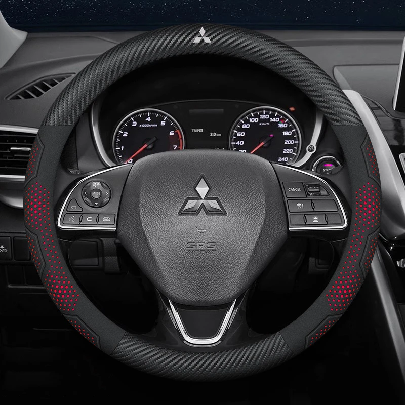 

Автомобильный замшевый кожаный чехол на руль из углеродного волокна для Mitsubishi Outlander Pajero Asx Lancer EX Evolution L200 Triton RALLIART