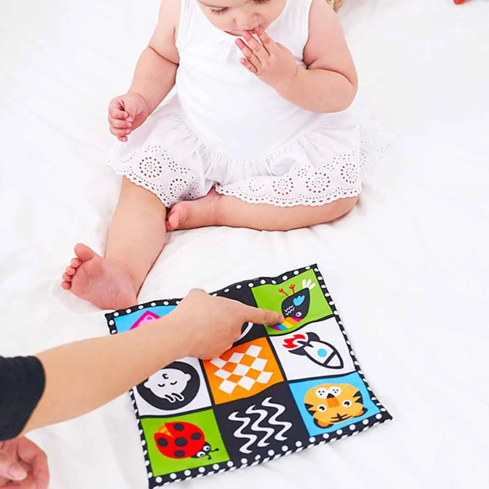 

0to12months Cloth Book Sound Newspaper Kids Learning Home Baby Toys Double Sided Soft Cognition Develop Newborn Interactive