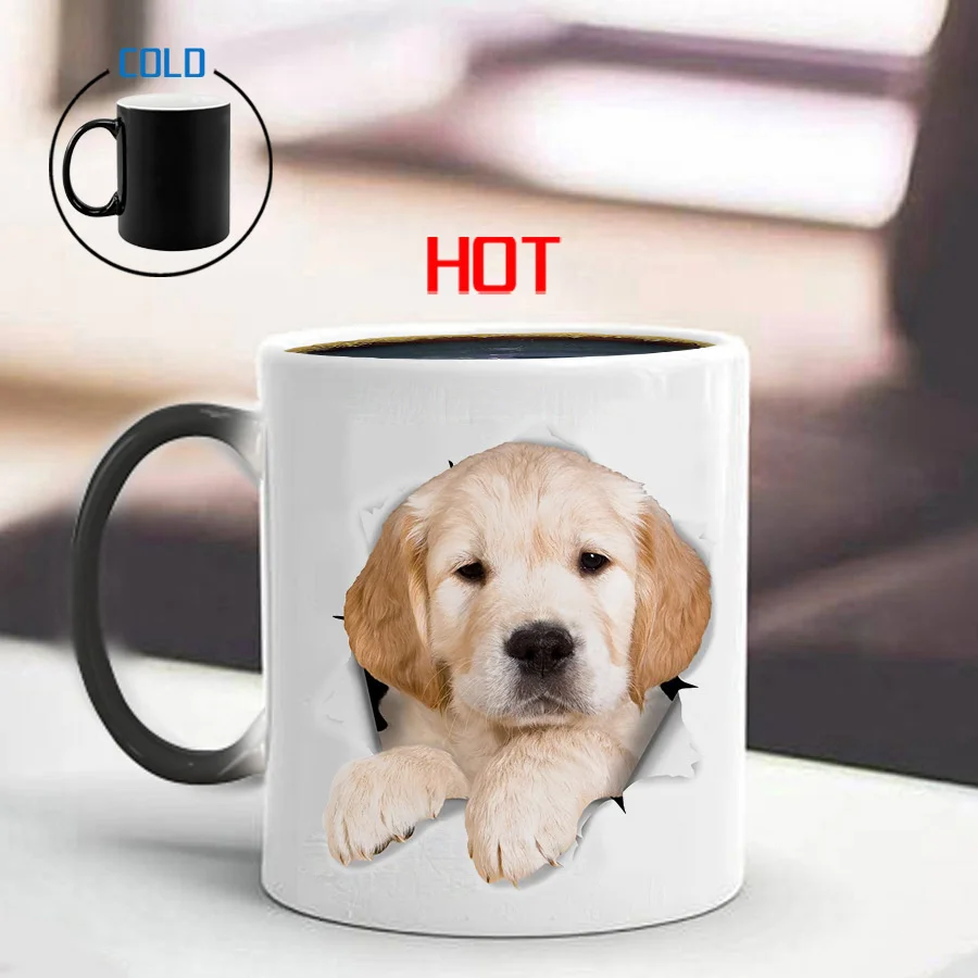 Креативная индивидуальная керамическая кружка милая чашка с изменением цвета