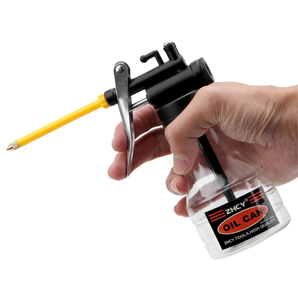 

DIYWORK 250ML High Pressure Oiler Grease Flex Gun Oil Pump Cans Hand Tools Lubricator Clear Oil Can