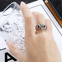 fashionable retro eyed owl opening adjustable decorative ring
