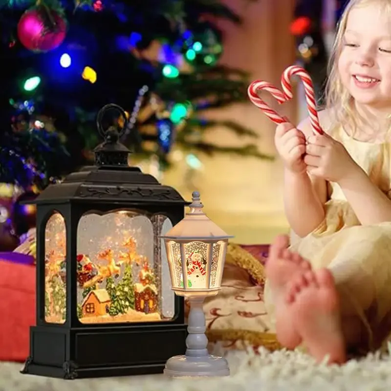 Рождественские свечи в виде снежного шара лампа Креативные украшения Санты