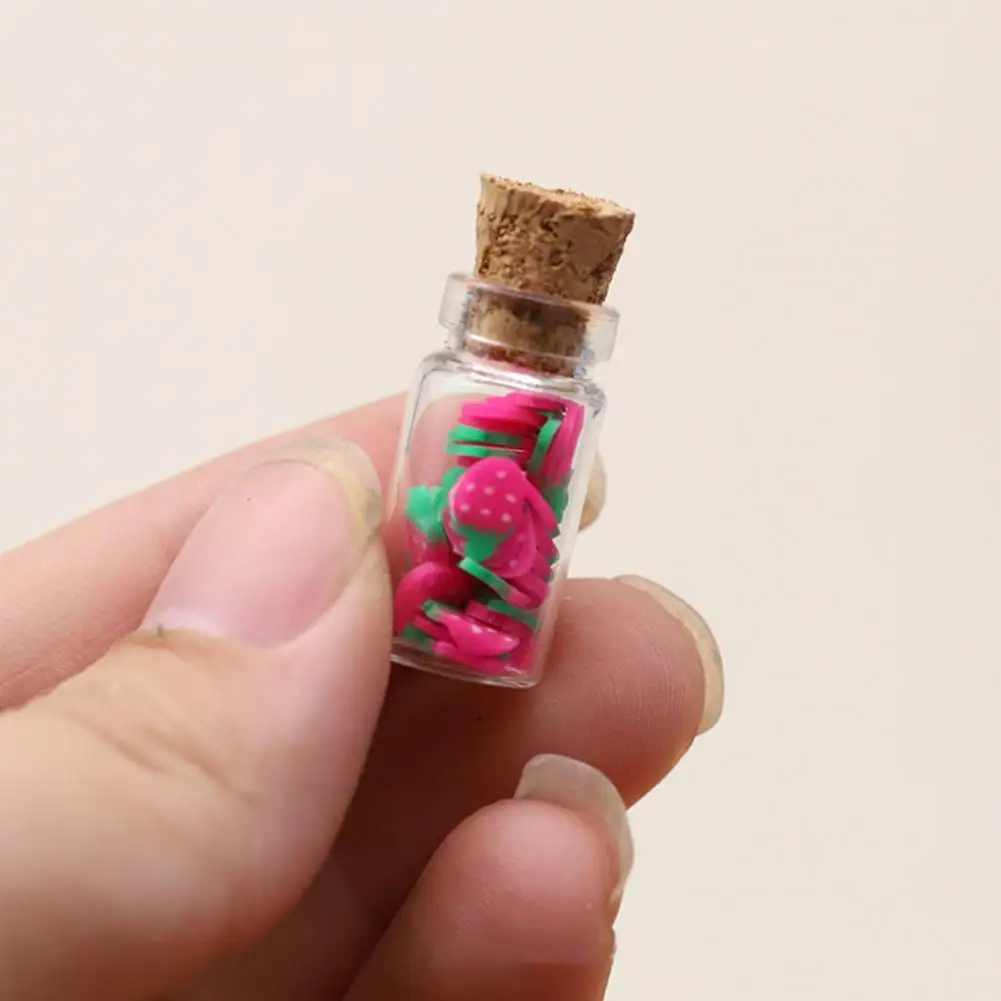 

8Pcs/Set Funny Glass Bottled Canned Dollhouse Accessories Dollhouse Canned Fruit Compact Lovely