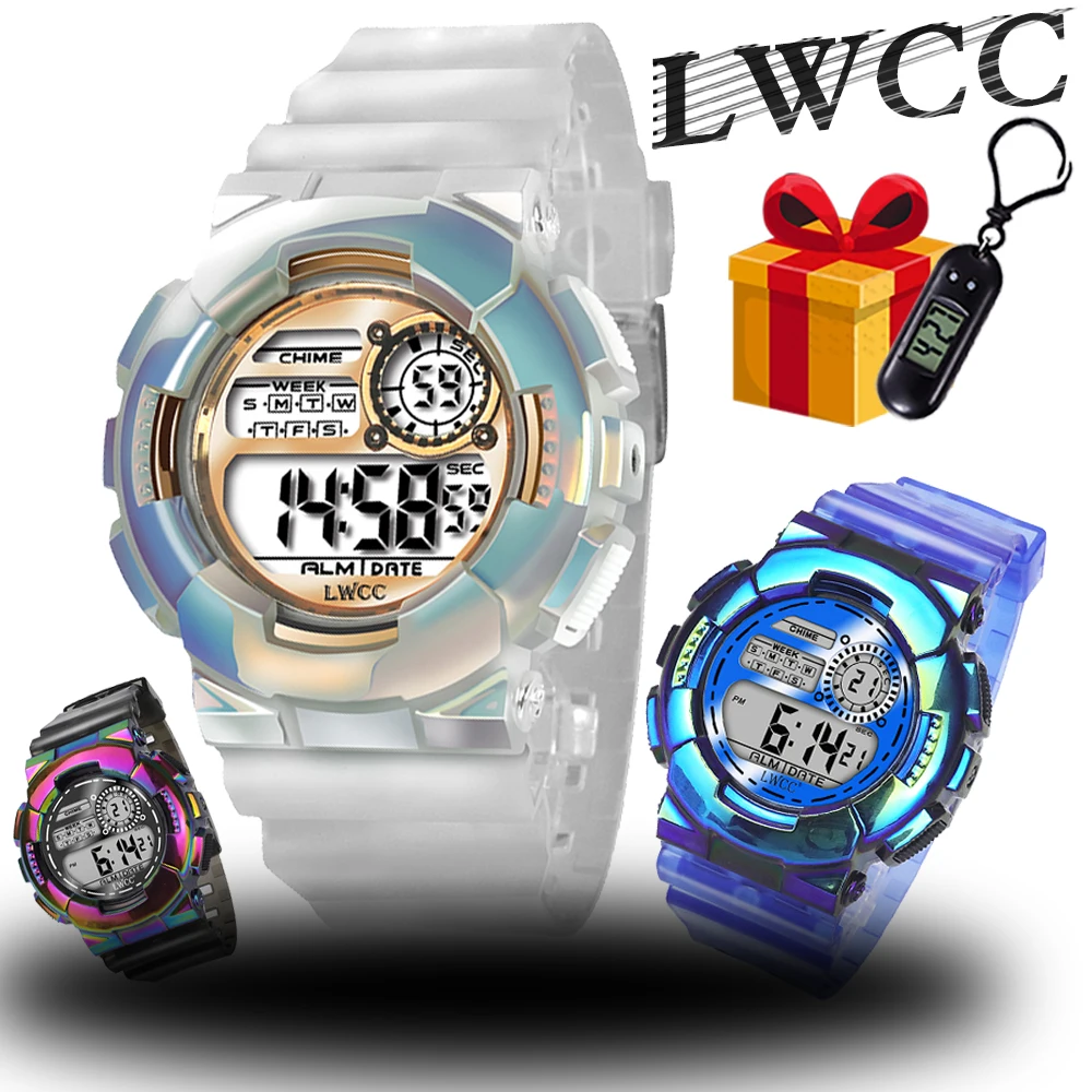 

Часы наручные светодиодные цифровые в стиле милитари, роскошные брендовые водонепроницаемые электронные светящиеся с защитой от падения, ...