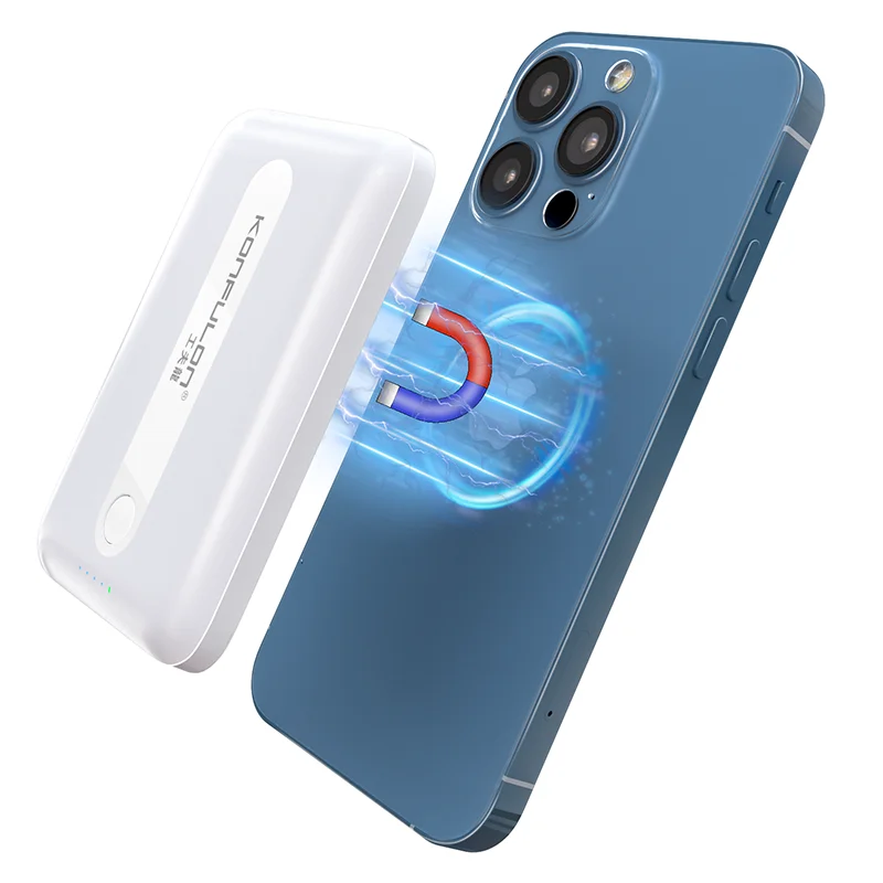 

Mini Size Magnetic Wireless Power Bank, Outdoor External Battery, Bidirectional Fast Charging, 5000mAh, 18W