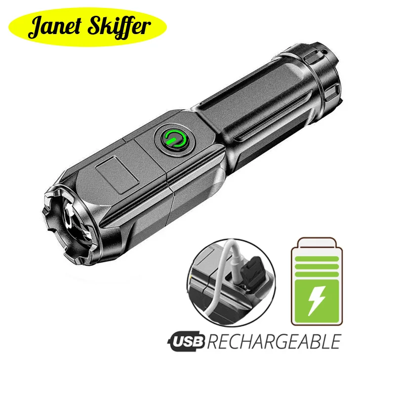 

Фонарик с USB-зарядкой, 3 режима, регулируемая яркость