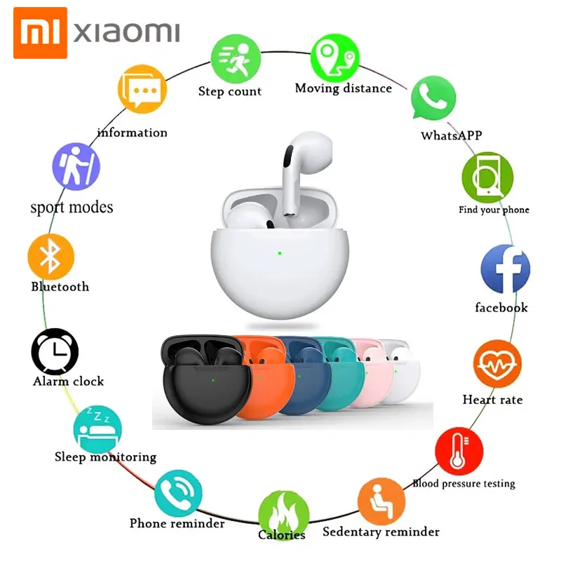 

New Original Xiaomi Pro6 TWS Touch Control Wireless Headphone Bluetooth 5.0 Earphones Sport Earbuds Music Headset