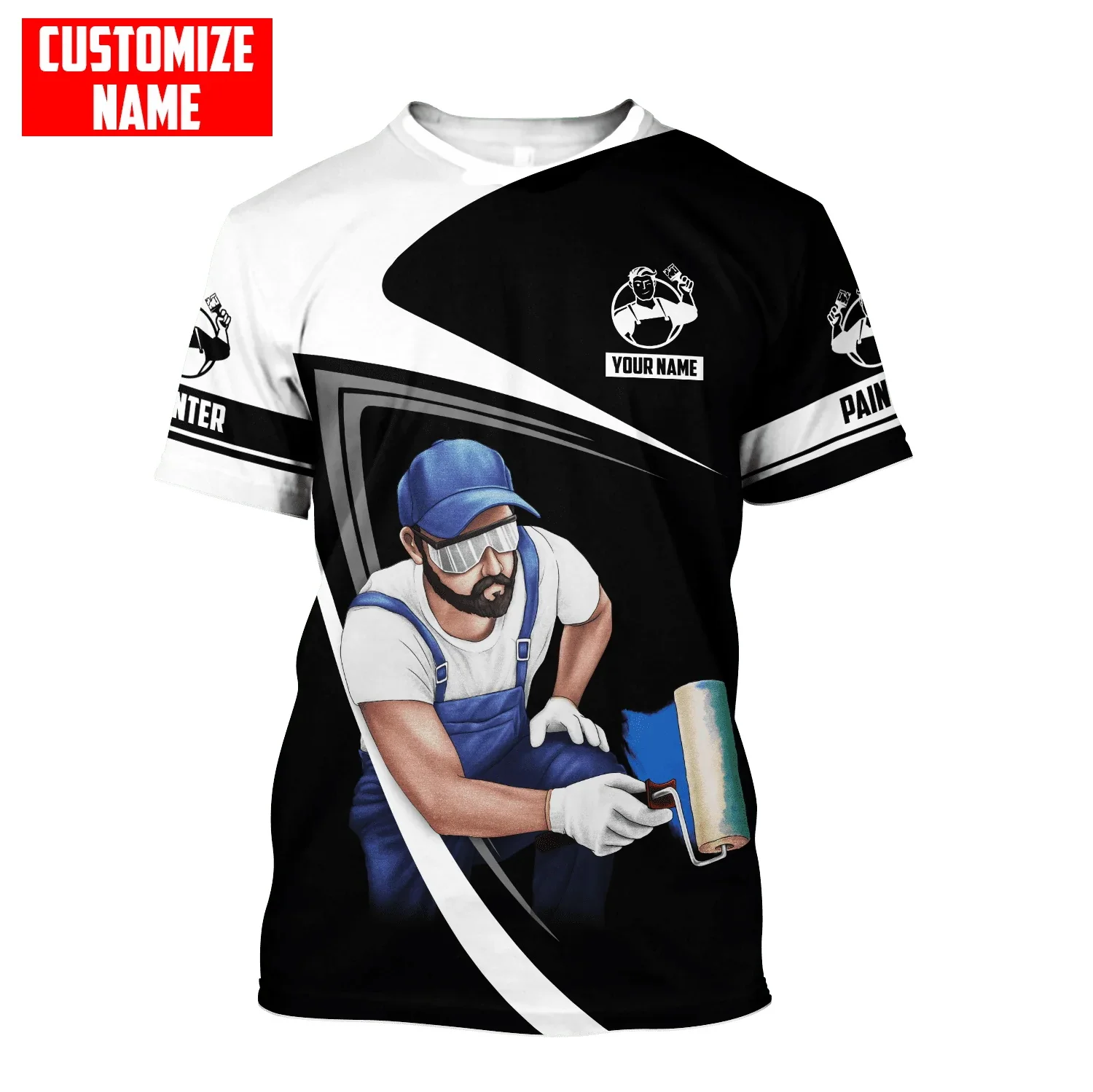 

Personalized Name Painter 3D All Over Printed Men t shirt Summer Casual Harajuku T-shirts Unisex street Tshirt tops DDR15