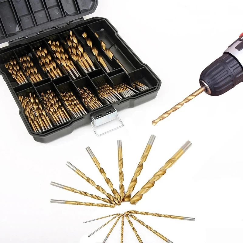 99Pcs Titanium Drill Bit Set High-Speed Steel Drill Bits for Steel Plate Wood Plastic Metal Copper Alloy Woodworking Hole Opener images - 6