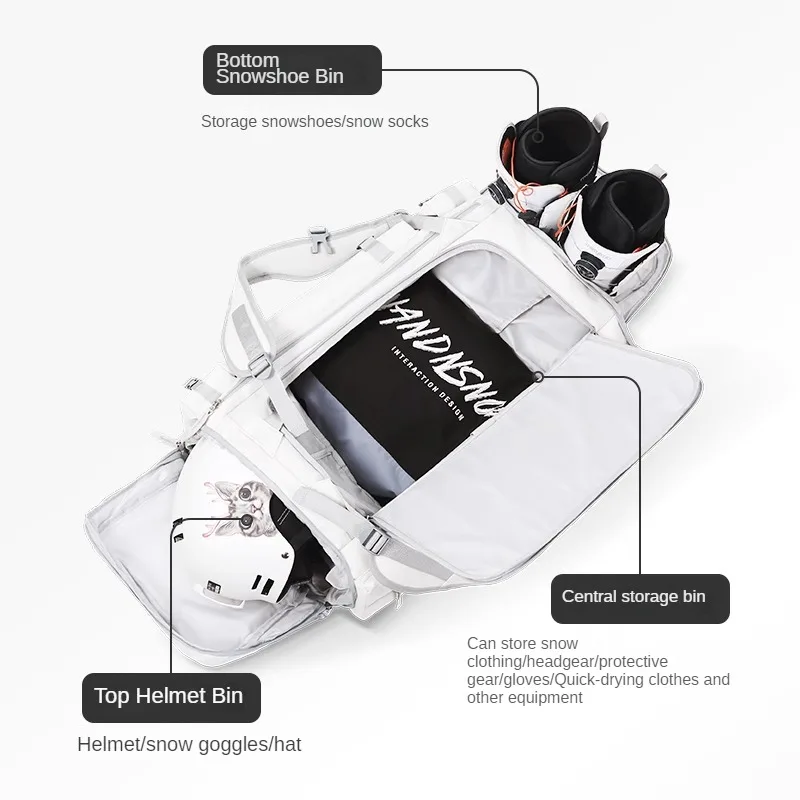 NANDN Лыжная сумка большой емкости водонепроницаемое износостойкое лыжное