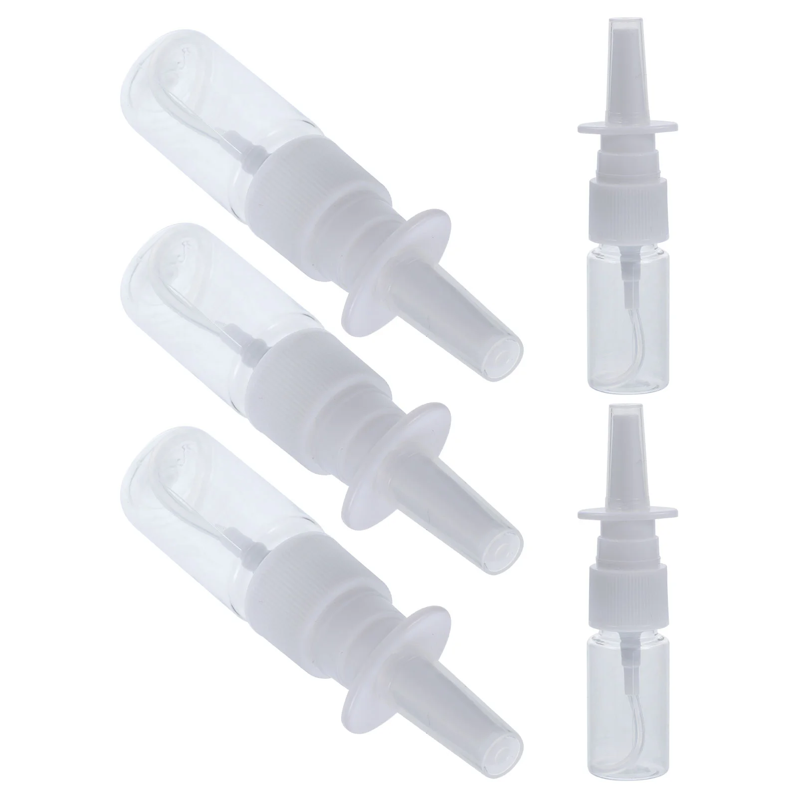 5 Pcs Cleaning Spray Bottles Nasal Dispenser Refillable Clear Container Fine Mist Sprayers Storage