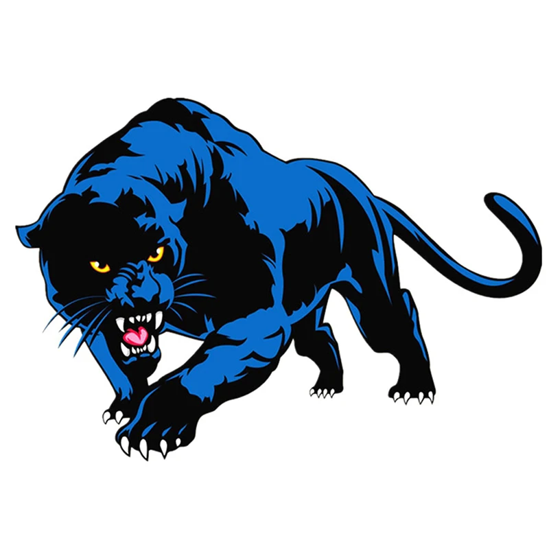 Мультяшные 3D наклейки на автомобиль животные Черная пантера вращающийся бампер