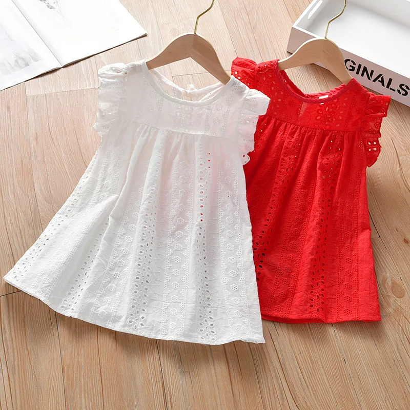 

Children's Fashionable Sundress Summer 2022 New Girls' Summer Dress Girls' Baby Hollow Princess Dress