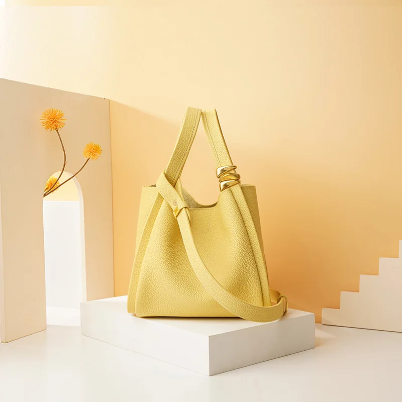 

Деловая сумка-мешок, кожаная сумка, женская новая нишевая дизайнерская корзина для еды, женская сумка на одно плечо, Портативная сумка-мессенджер