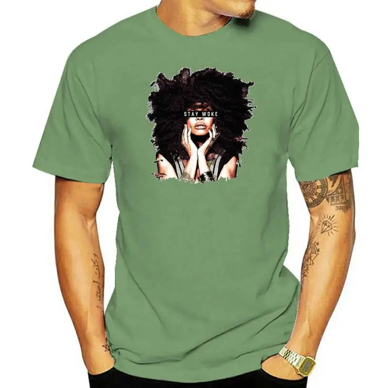 Erykah Badu Stay Woke Винтажная футболка в стиле хип-хоп 90-х годов черная популярная всех