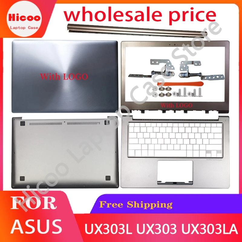 

NEW Laptop LCD Back Cover/Front Bezel/Hinges/Hinges Cover/Palmrest/Bottom Case For ASUS UX303L UX303 UX303LA UX303LN Gold No Tou