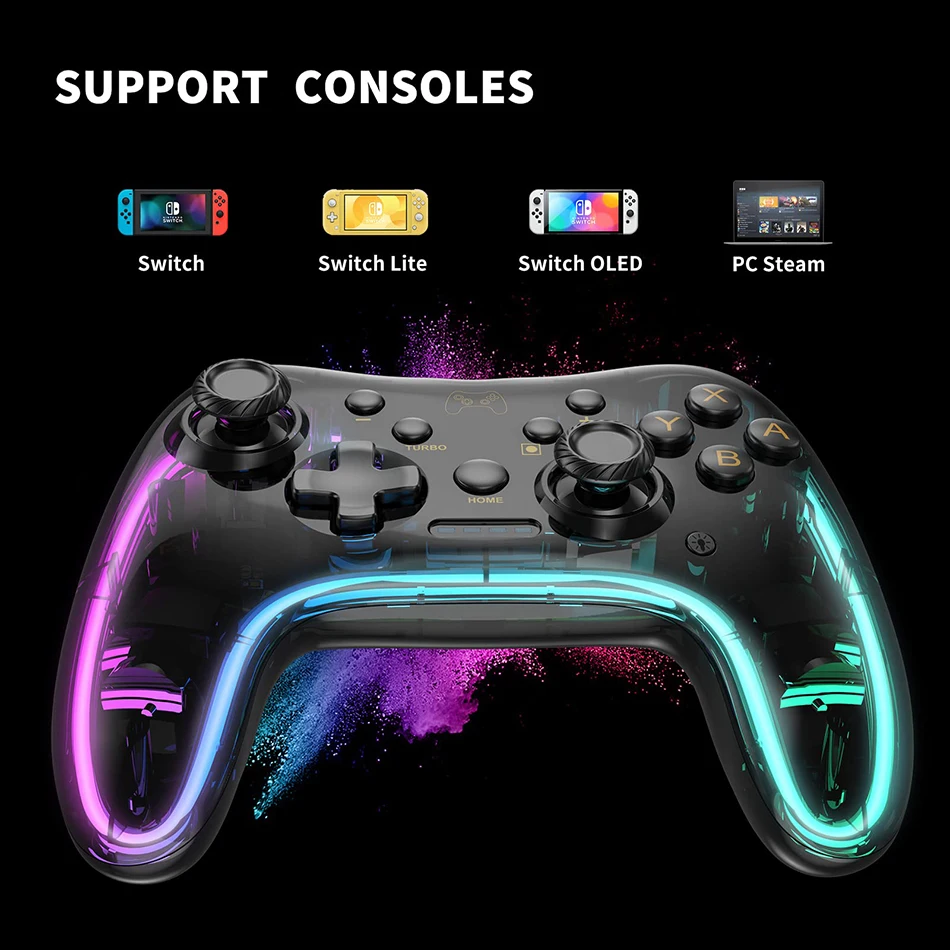 Wireless Switch Pro Controller 2022 New Switch Controller by APP Compatible Switch Switch Lite Switch OLED  Adjustable LED images - 6