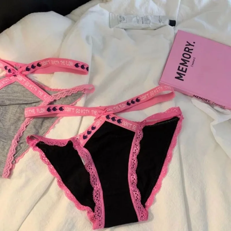 Кружевное нижнее белье с низкой талией для девочек женские сексуальные