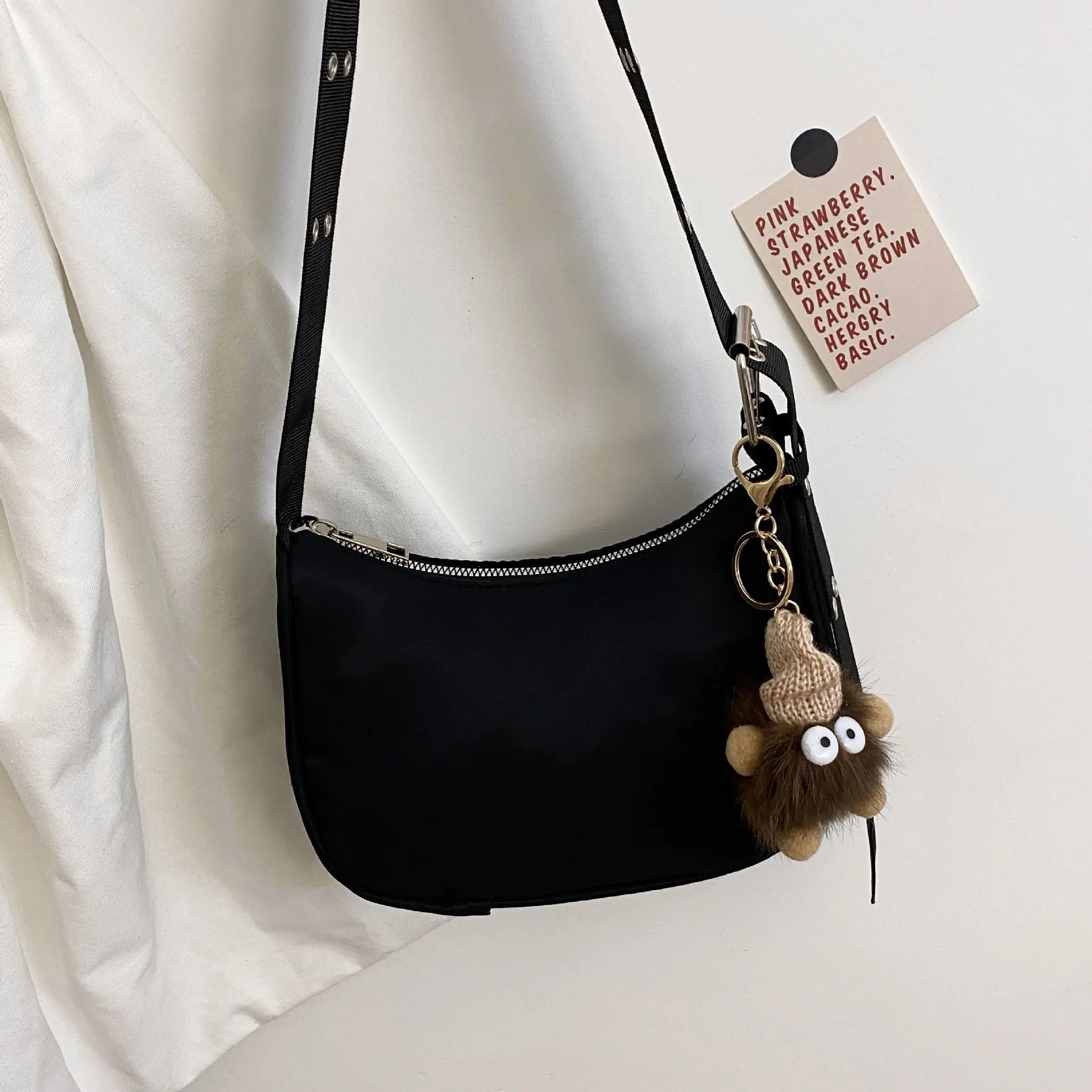 Весенне-летняя Темная Ретро-сумка Через Плечо На Пуговицах