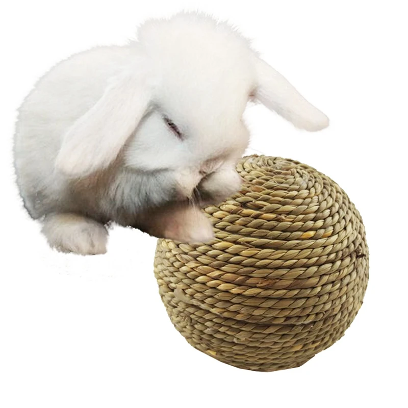 

4PCS Hamster Rabbit Natural Rattan Ball Toys Rattan Grass Hand-woven Toy Pet Toy Hamster Bird Chewing Grind Toys Birdcage Decor