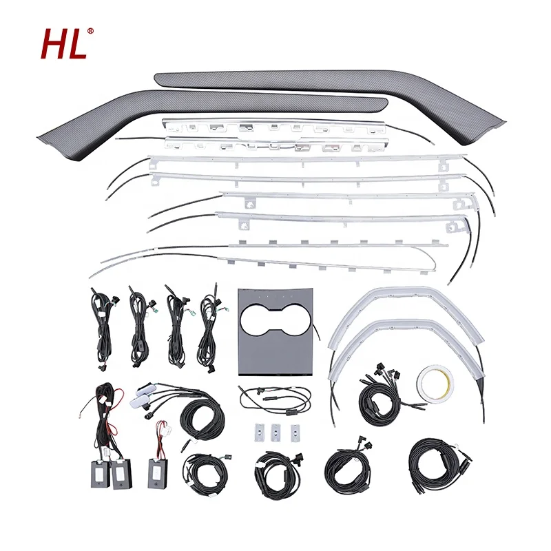 

Разноцветное Внутреннее освещение для автомобиля, внешнее освещение для автомобиля tesl-a Модель 3, внешнее освещение для автомобиля, 64 цвета