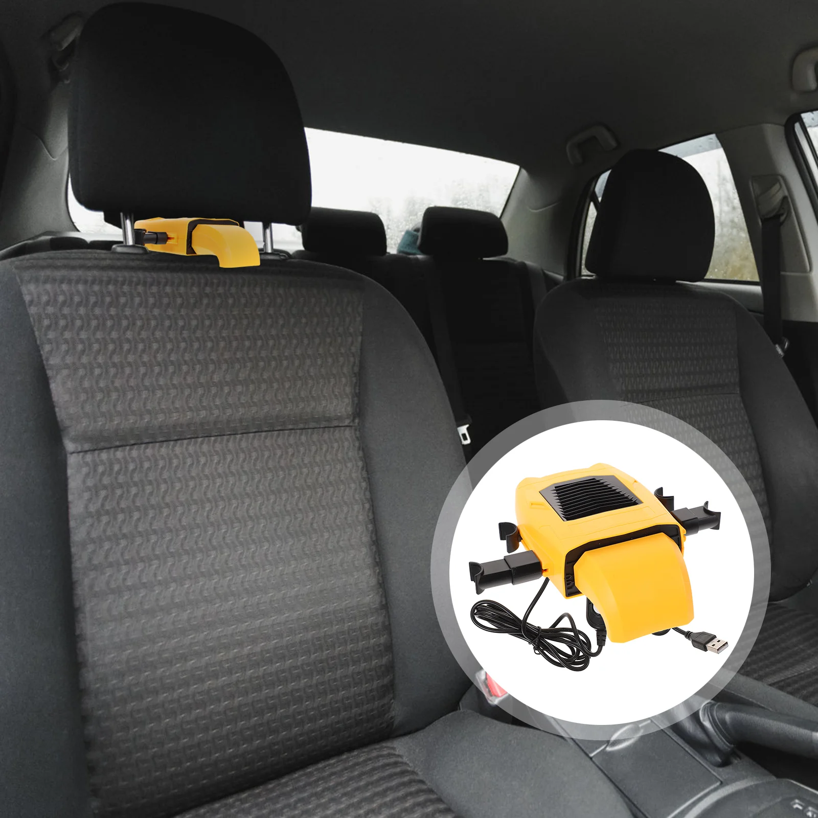 

Car Fan Seat Accessories USB Rechargeable Portable Baby Mounted Electric Cooler