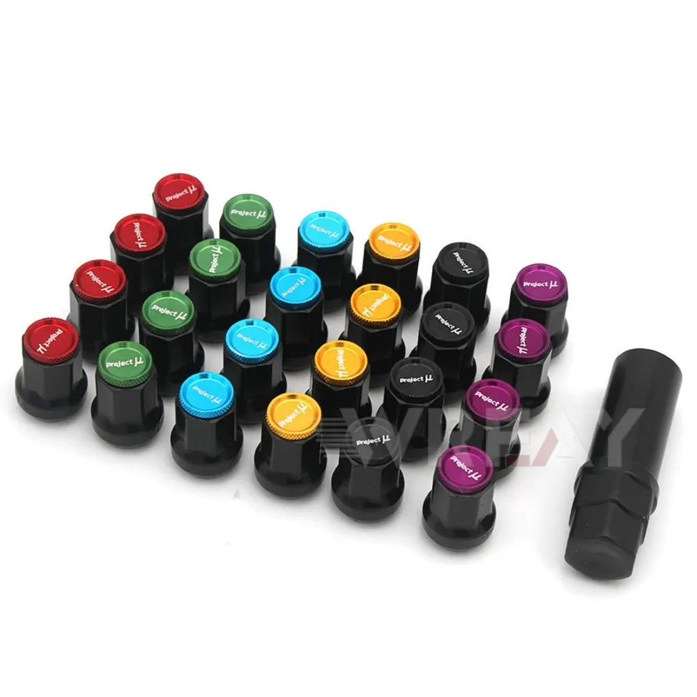 

20 шт./компл. 33 мм Project MU Racing Composite SPEC стальные Автомобильные Колесные диски, гайки