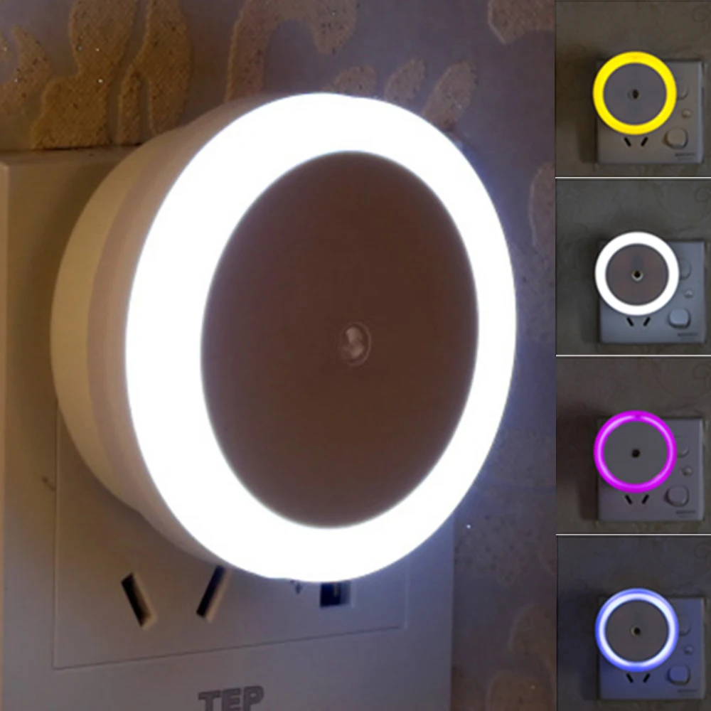 

Staircase Lighting EU US Plug-in Smart Light Sensor Bedside Cabinet LED Night Lamp Wall Light For Children Bedroom Hallway 110V