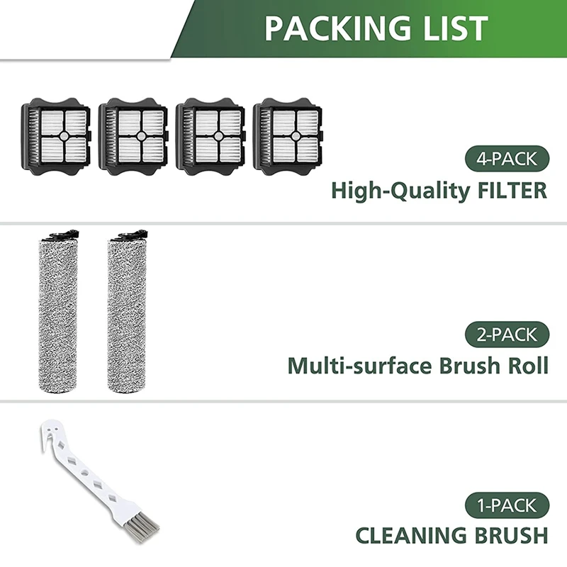 Ifloor Replacement HEPA Filter And Brush Roller Compatible For Tineco 3 One S3 Vacuum Cleaner