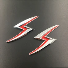 1Pcs 3D Metal S Lightning Logo Emblem Badge Trunk Decal Front Grille Chrome Car Stickers For Nissan Silvia S15 S14 S13 S12 S110