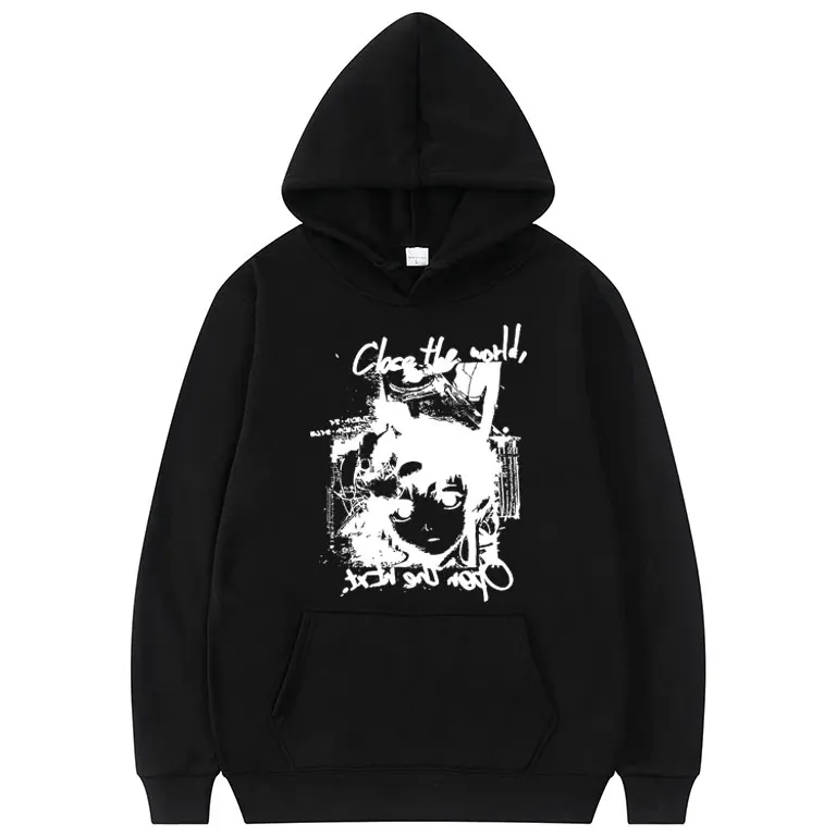 

Новинка, Популярная Толстовка с принтом Lain Iwakura для серийных экспериментов, мужские и женские хлопковые толстовки с защитой от усадки, свобо...