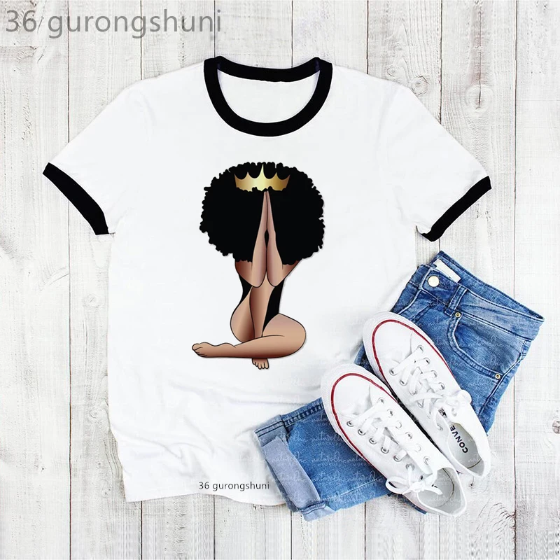

Black Girls Are Dope Diva Graphic Print Tshirt Woman Afro Queen Melanin Art T Shirt Female Summer Fashion Tops Tee Shirt Femme
