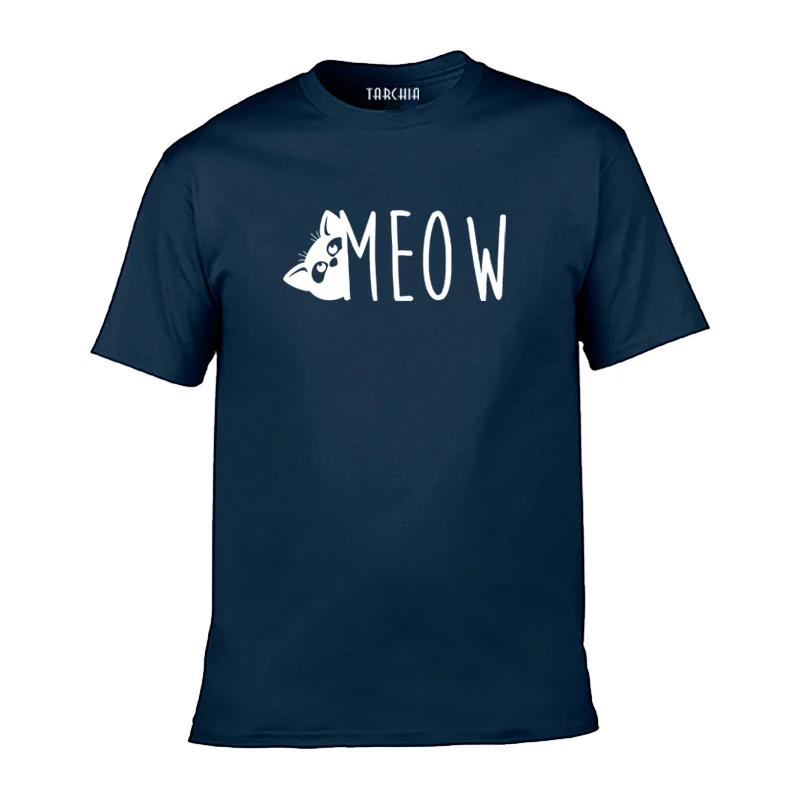 TARCHIA 2022 Новый мяу Кот Мода оверсайз хлопок приталенный Мужской рукав мальчик