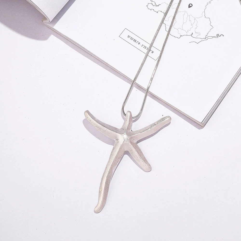 Винтажное длинное ожерелье в виде морской звезды ювелирные изделия подвеска