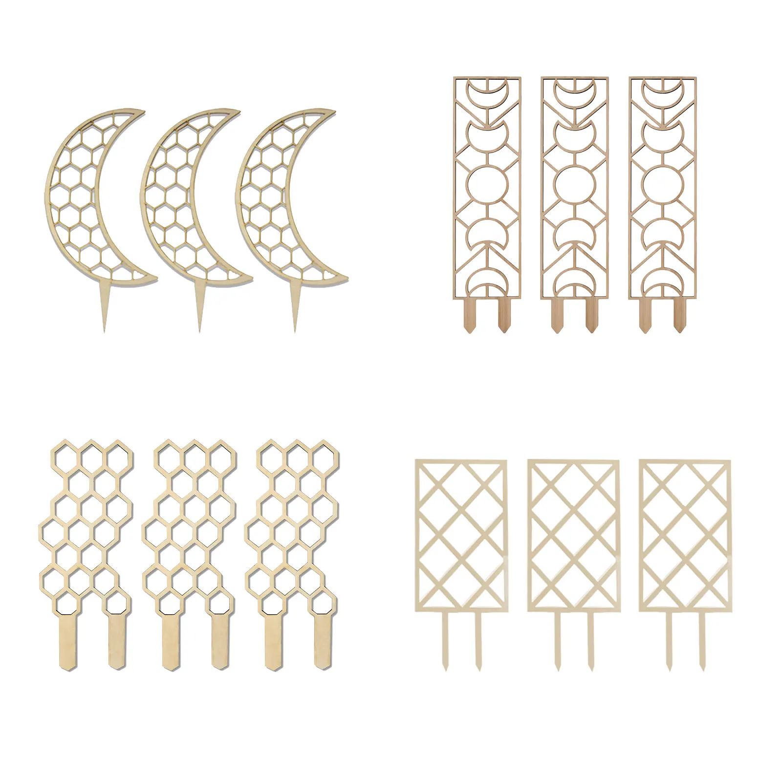 

3pcs Small Trellis for Potted Plants Plants Climbing Trellis Holder DIY Flower Pots Stem Vines Support Brackets