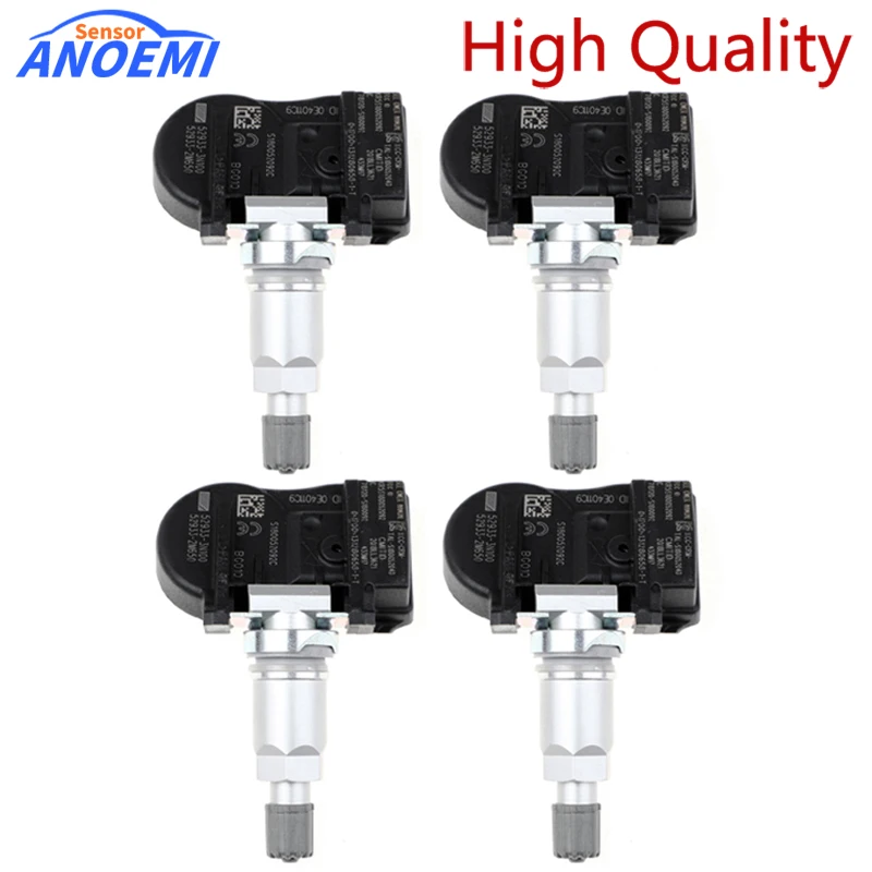 

4шт 52933-2M650 529332 Датчик давления в шинах M650 TPMS 433 МГц для Hyundai Kia Carens 529333 N100 52933A5100 Автомобильные аксессуары