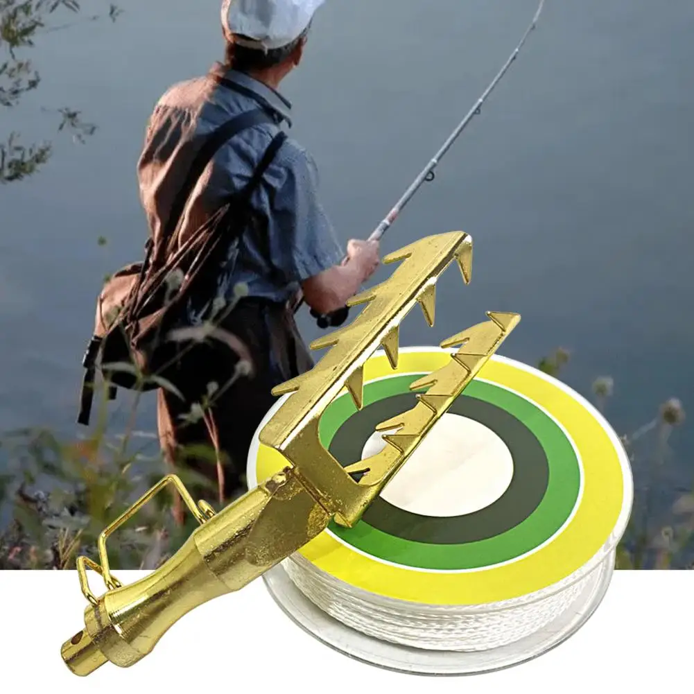 

1 Set Fishing Lure Retriever Versatile Golden Color Ultra-Light for Angling Metal Lure Retriever Bait Rescue Seeker