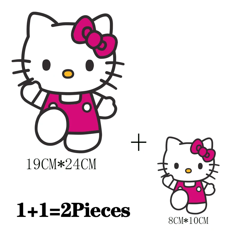 2 шт./партия термонаклейки с принтом Hello Kitty