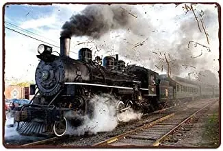 

Vintage tin signs, steam train metal signs, specially for restaurants, bars, home decorations, garages