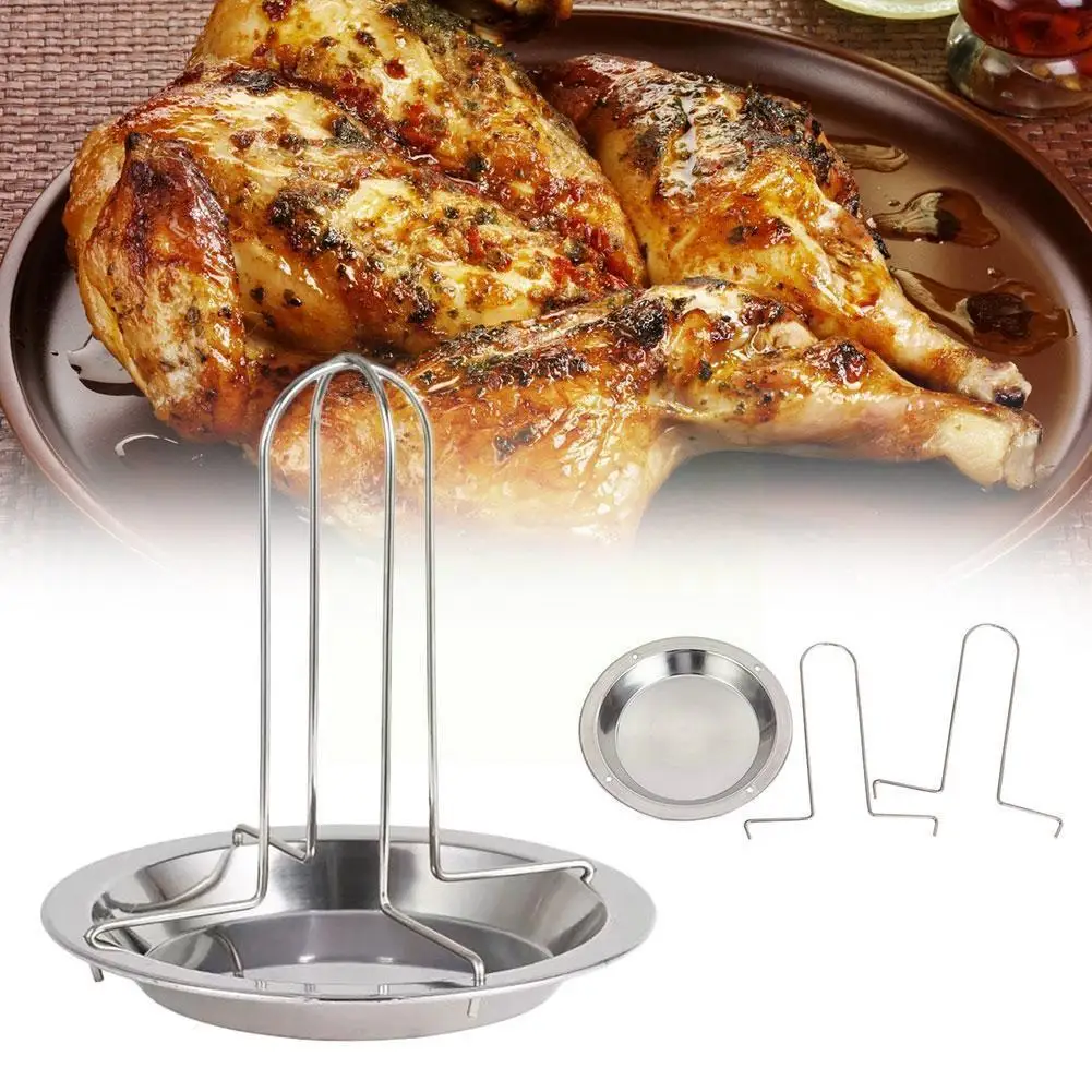 

Barbecue Grilling Baking Cooking Non-Stick Pans Roast Chicken Roaster Rack With Bowl BBQ Tools Kitchen Accessories Oven Turkey