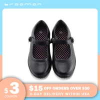 brooman girls mary jane school uniform shoes girls black lightweight non marking outsole outdoor spring